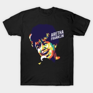 Aretha Franklin on WPAP Art T-Shirt